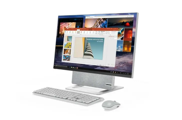 Lenovo toont nieuwe AIO-pc en monitoren met smartphonehouder