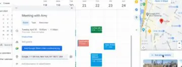 Google agenda maps widget