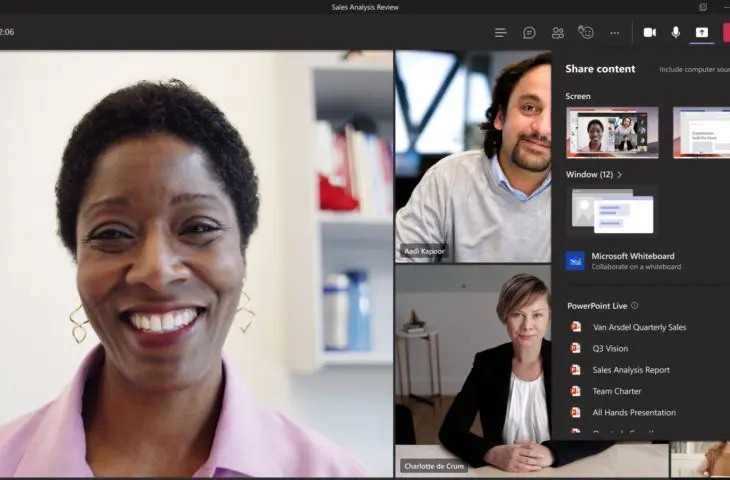 Microsoft Teams scherm delen