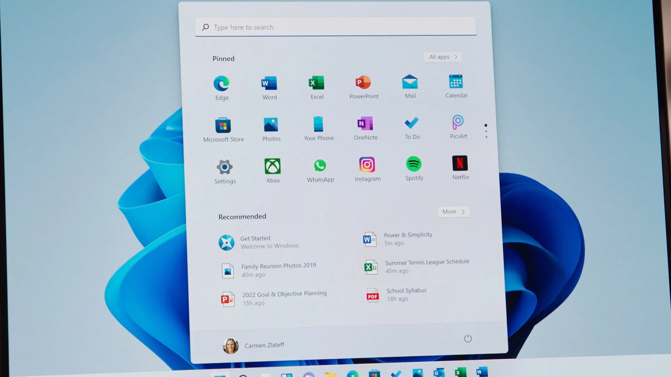 Windows 11 startmenu Windows 11 startmenu
