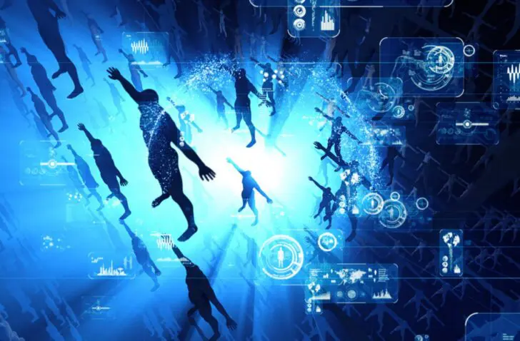 Human,Being,And,Communication,Network.,Artificial,Intelligence.,3d,Rendering.