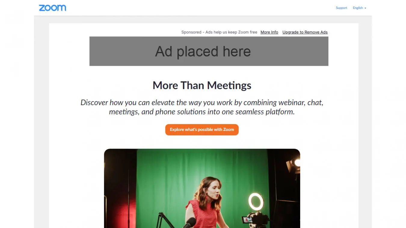 Zoom-advertenties