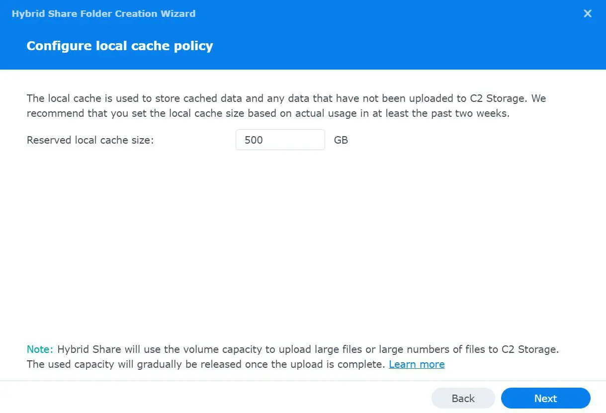 Synology Hybrid Share cache