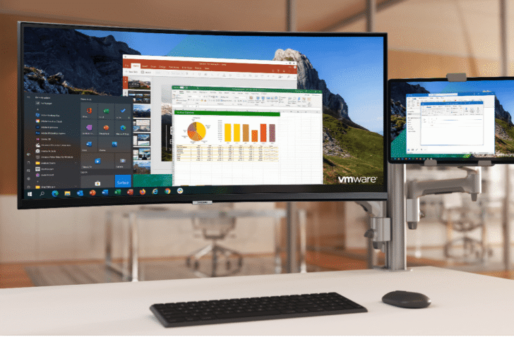 Breid je desktop uit over twee schermen met VMware Horizon op Samsung Dex