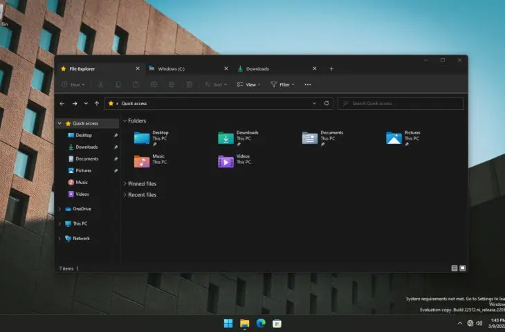 Windows 11 tabbladen