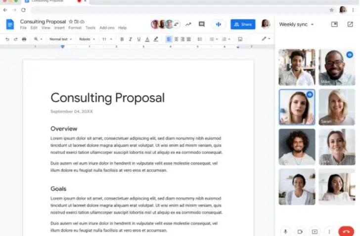 Google Meet Video En Document