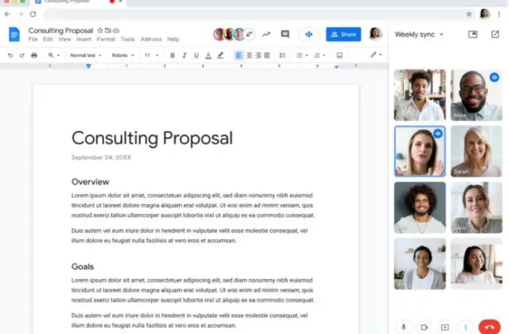 Google Meet Video En Document