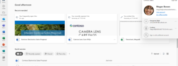 Microsoft maakt wisselen van account in Microsoft 365 web-apps eenvoudiger