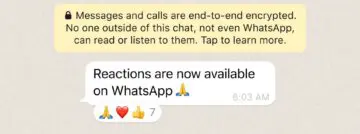 WhatsApp reacties