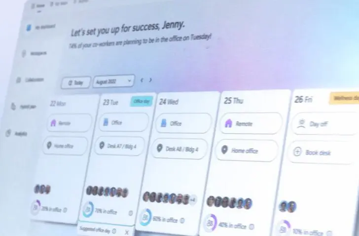 Microsoft Places helpt bij organisatie werk in fysieke kantoren
