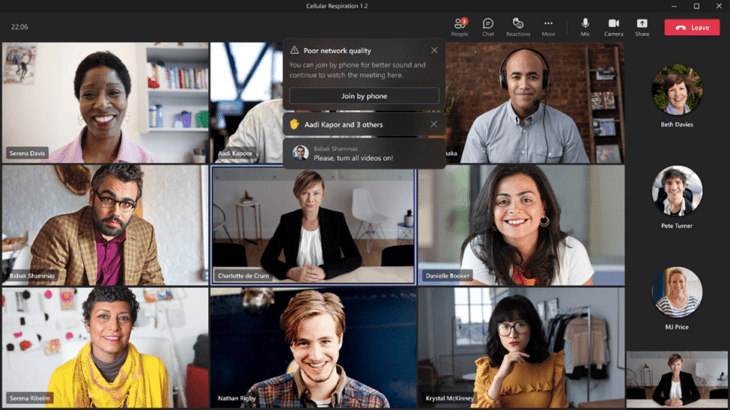 Teams-multiscreen