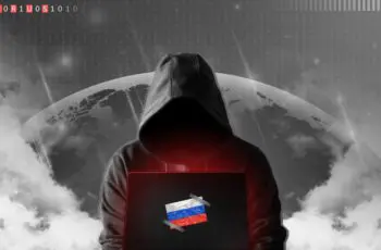 Cyber,Threat,From,Russia.,Russian,Hacker,At,The,Computer,,On