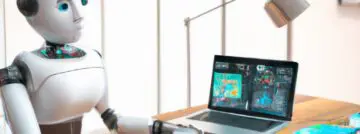 DALL·E 2022-12-06 08.56.17 - realistic robot in workspace
