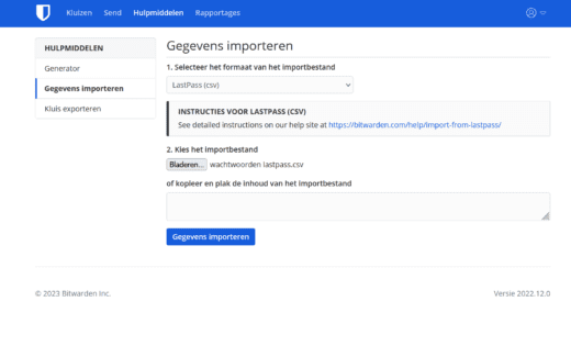 bitwarden wachtwoordmanager