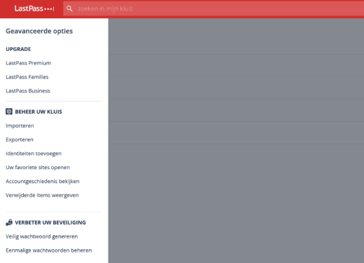 lastpass wachtwoorden exporteren