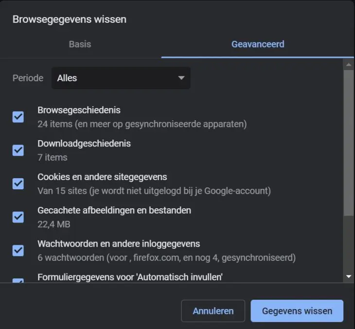 Browsegegegevns Wissen