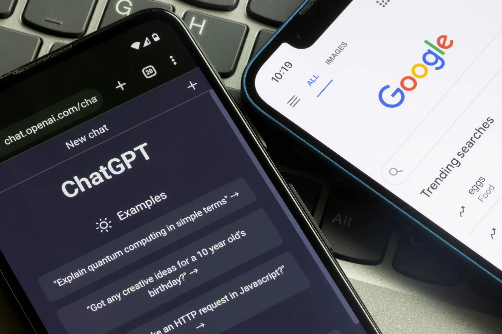 chatgpt vs google