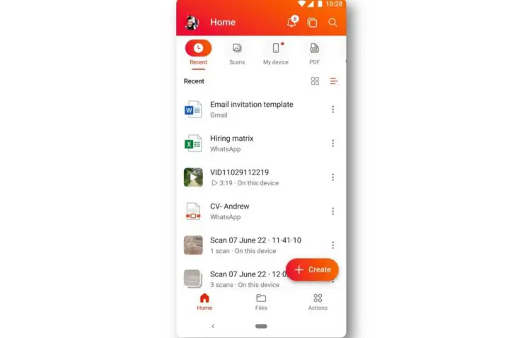 Microsoft 365 Android app