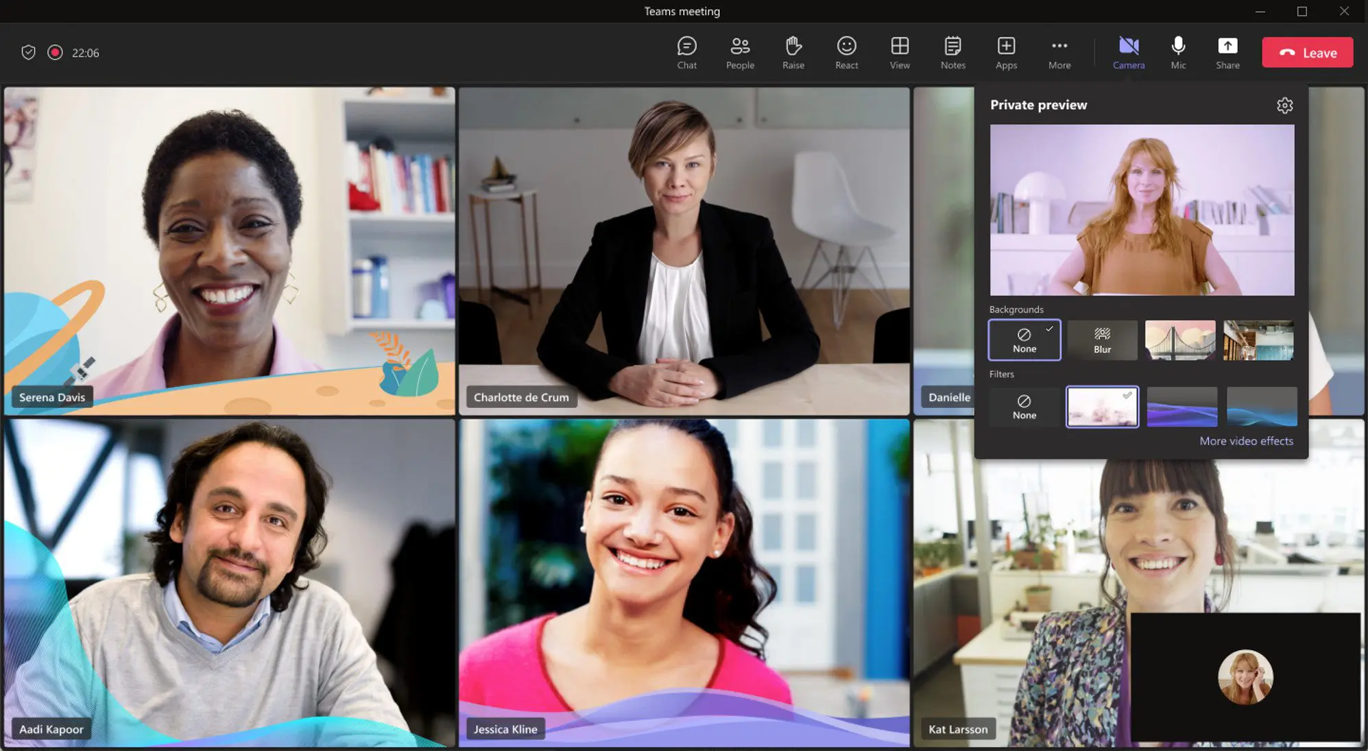 Microsoft Teams introduceert videofilters en werkt aan 3D-avatars