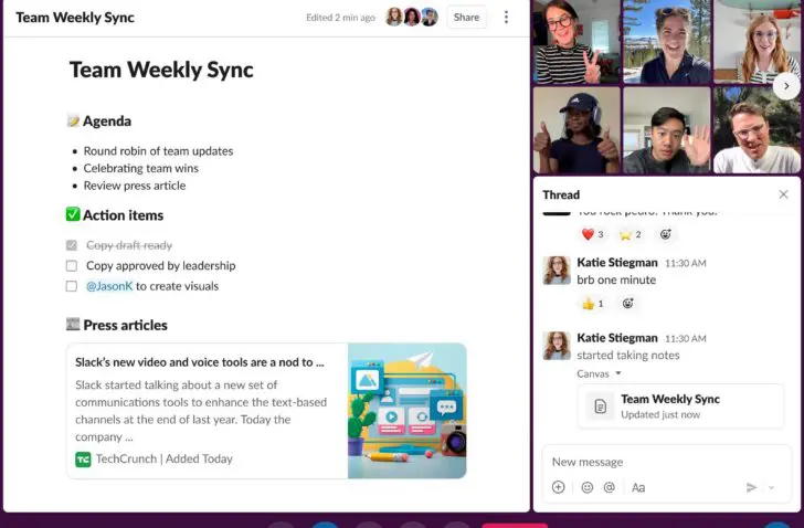 Slack schept met Canvas meer orde in zijn chatclient