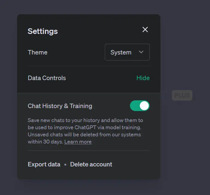 openai-data-controls chatgpt data controls
