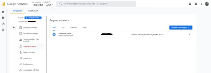 Google-Analytics-4-stap-3 gegevensstreams ga4