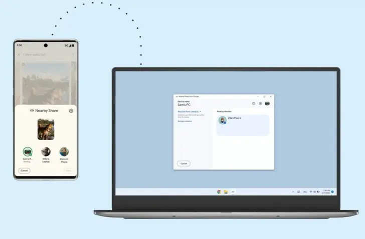 Googles AirDrop-concurrent Nearby Share nu ook bij ons beschikbaar
