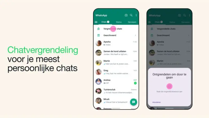 WhatsApp chatvergrendeling WhatsApp chatvergrendeling