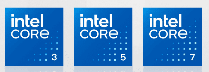 Intel Core badges Intel Core badges