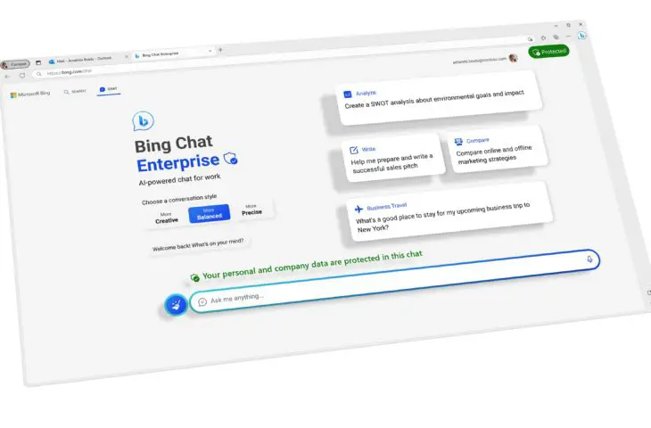 Microsoft stelt Bing Chat Enterprise voor: een chatbot die geheimen kan bewaren