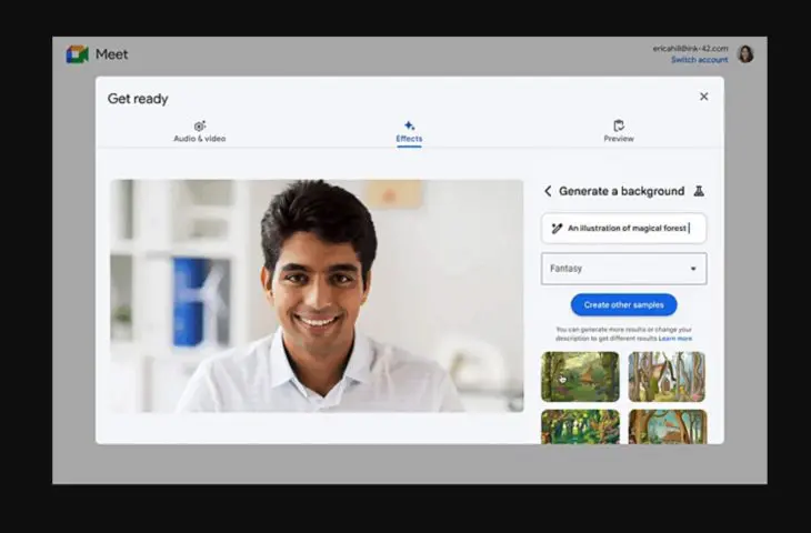 Google werkt aan AI-gegenereerde achtergronden voor videovergaderingen