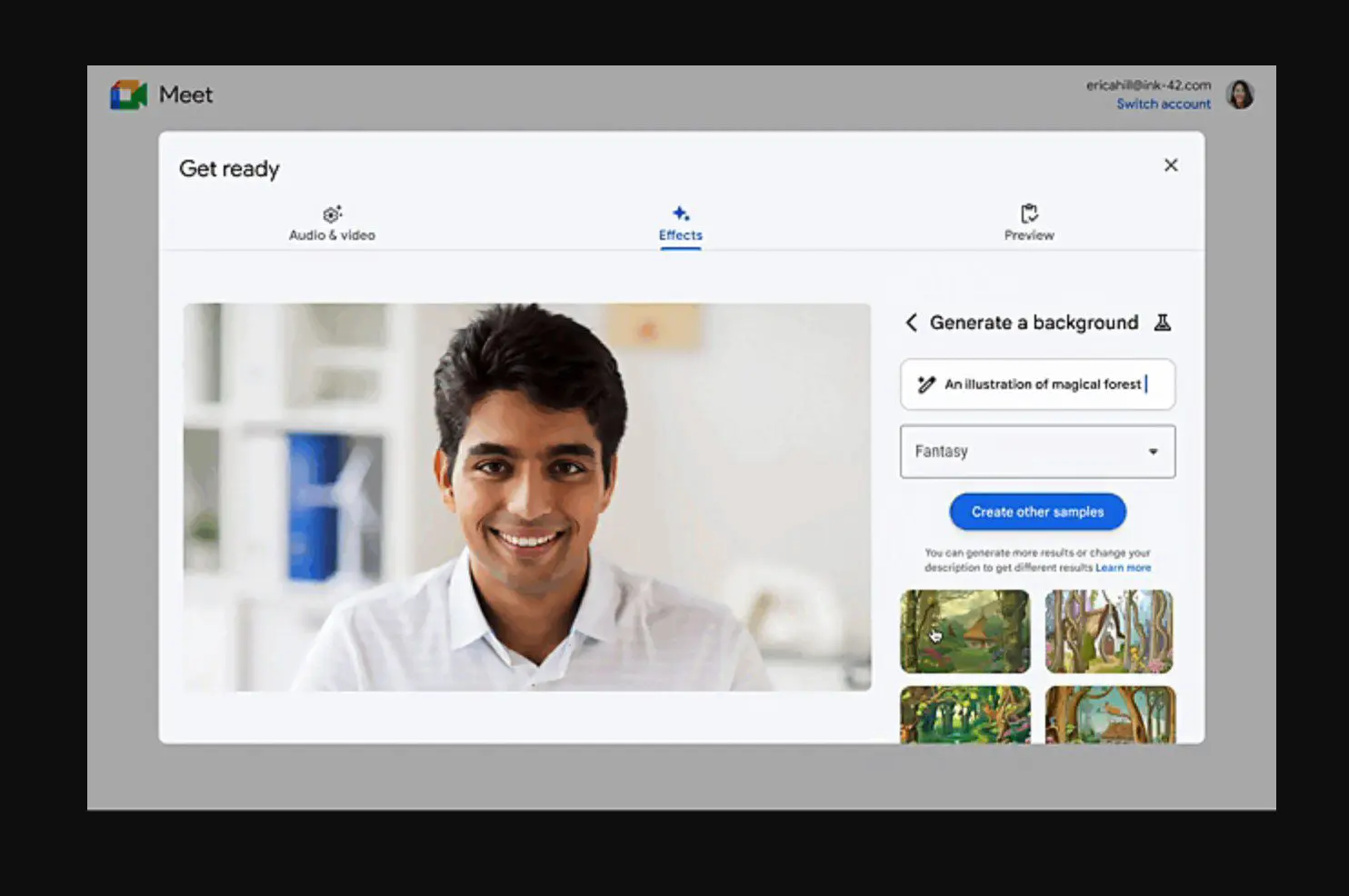 Google werkt aan AI-gegenereerde achtergronden voor videovergaderingen