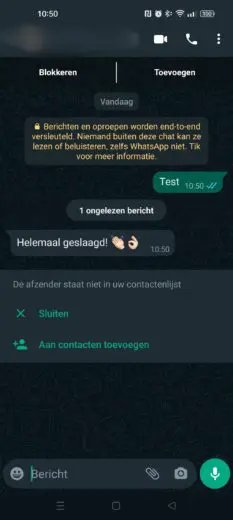 whatsapp bericht verzenden
