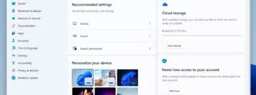 windows 11 instellingen homepagina