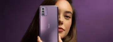 Nokia G42 5G Phone In Front Of Face
