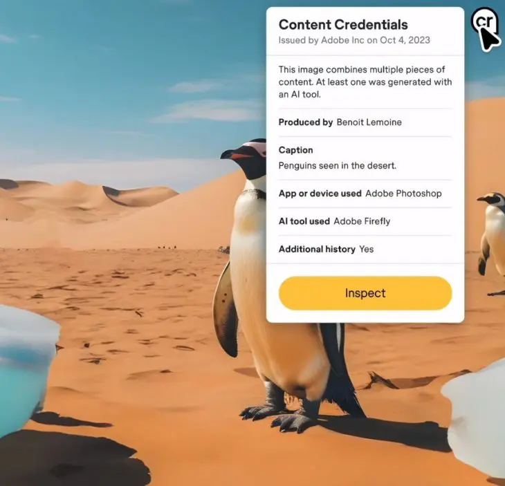 Content-Credentials-Voorbeeld