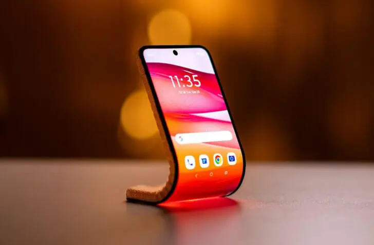 Motorola presenteert flexibele concepttelefoon in wormvorm