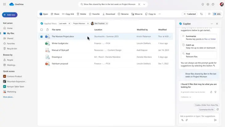 OneDrive Copilot