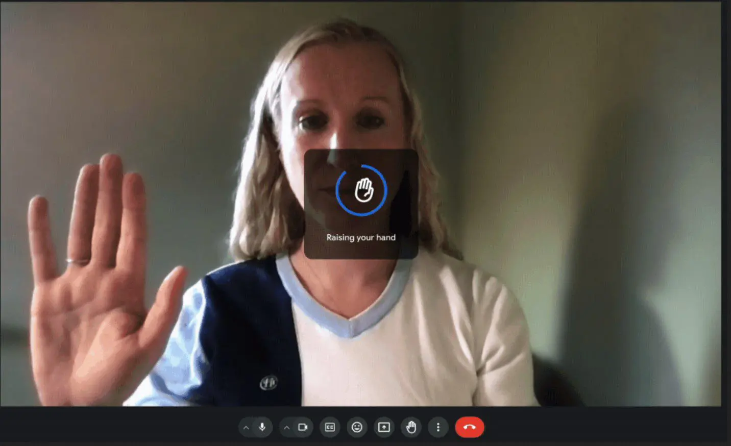 Google Meet hand opsteken