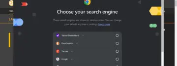 Chrome zoekmachine kiezen