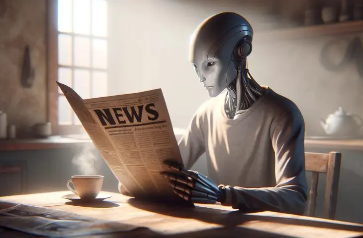 ai leest krant