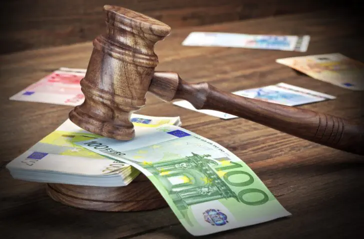 boete euro geld hamer