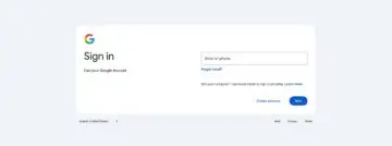google inlogscherm nieuw