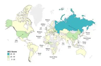 Eerste World Cybercrime Index plaatst Rusland, Oekraïne en China bovenaan