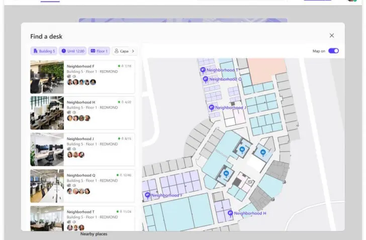 Microsoft Places weet waar je collega’s werken