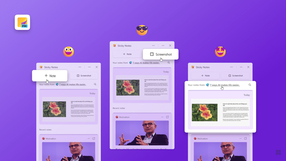 Met de nieuwe Sticky Notes-app in OneNote blijft alles hangen 