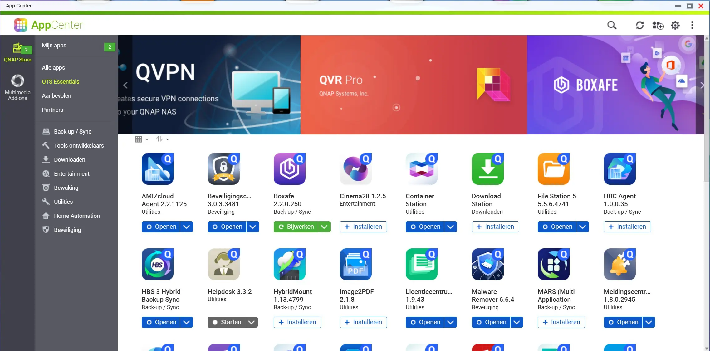 Qnap QTS ecosysteem