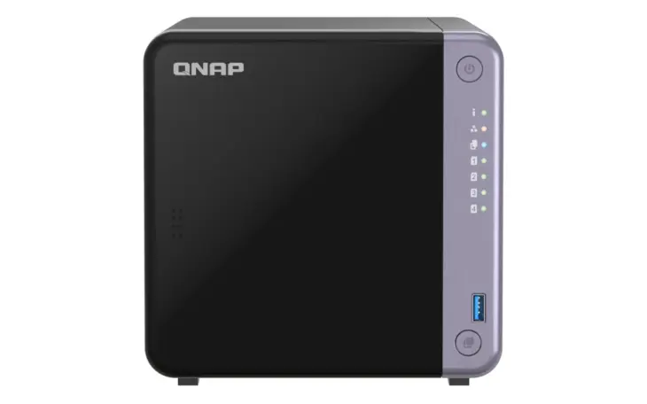 Qnap TS-432X bays front Qnap TS-432X bays front face