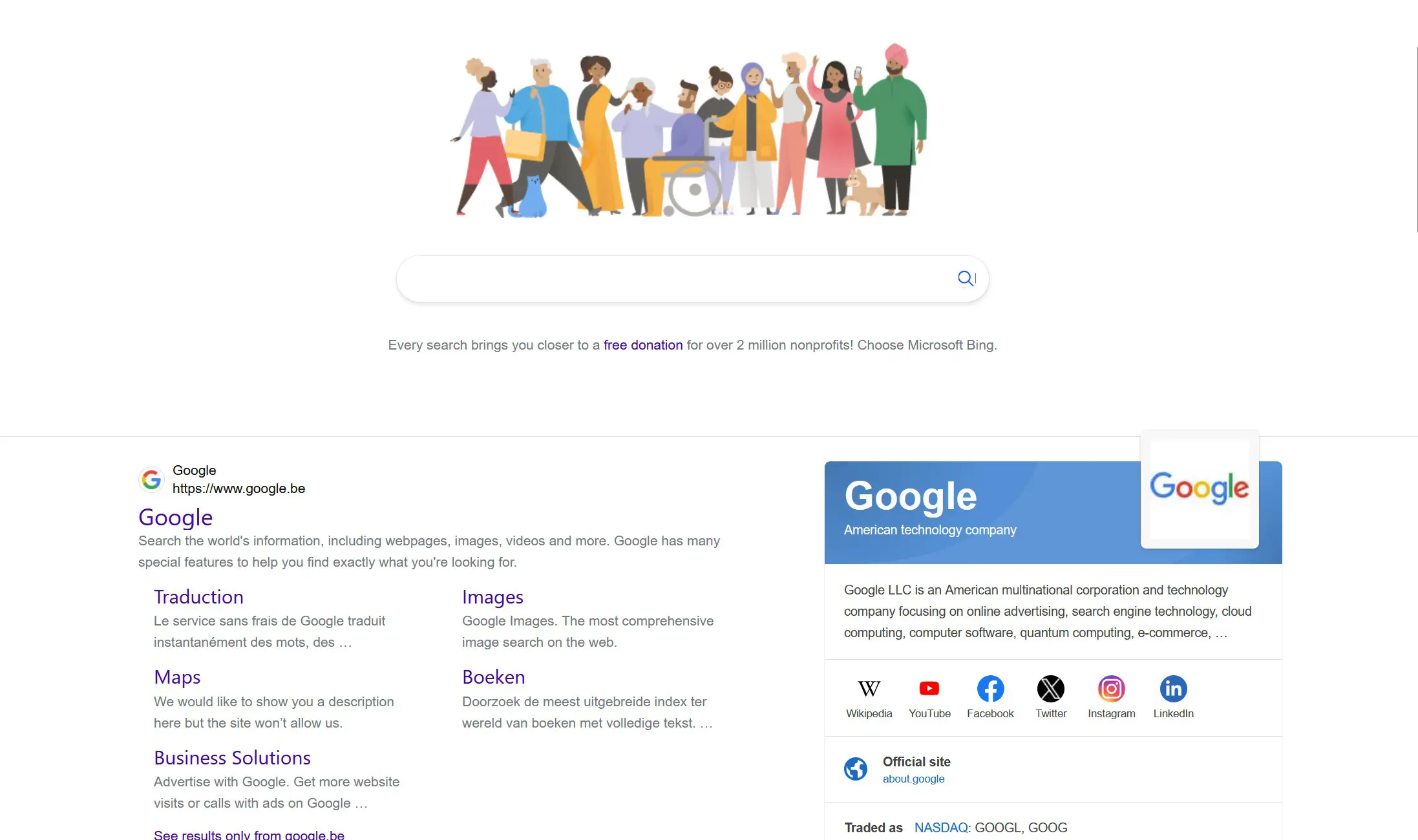 google bing bing google