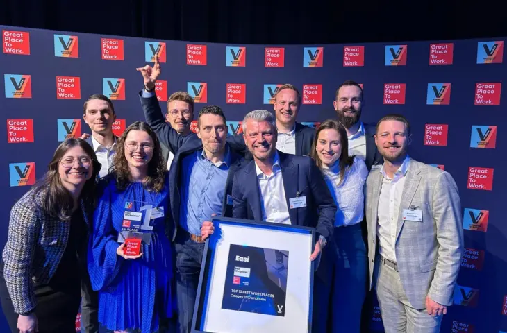 Easi voor 11e keer op rij verkozen tot Best Workplace en voor het eerst inXL-categorie